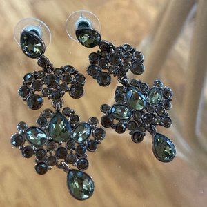 Givenchy, chandelier earrings, green, NWOT